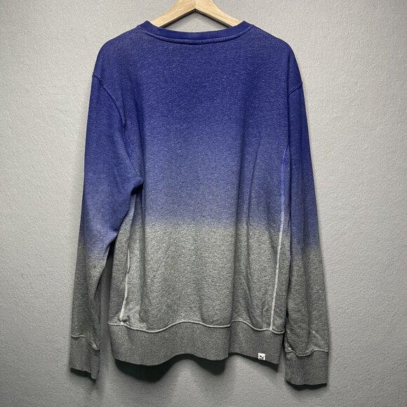 Puma Gradient Blue To Gray Crewneck Sweatshirt Pullover L - Picture 7 of 8